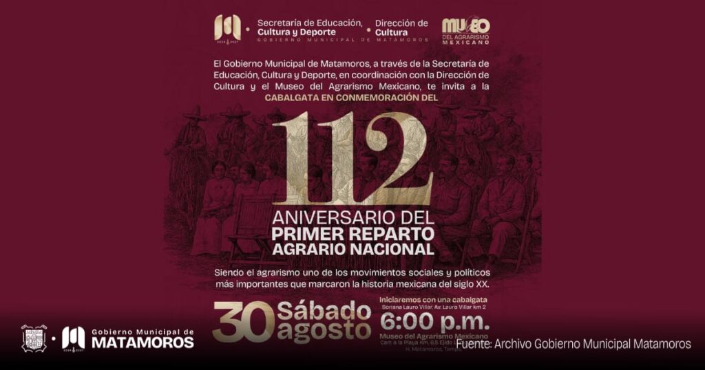 Matamoros conmemora la lucha agraria, orgullo e identidad de nuestra tierra