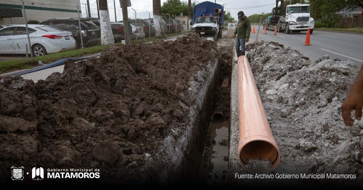 Avanza rehabilitación de drenaje en Francisco Villa Norte