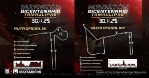 Gobierno de Matamoros presenta rutas oficiales del Maratón Bicentenario Tamaulipas 2025