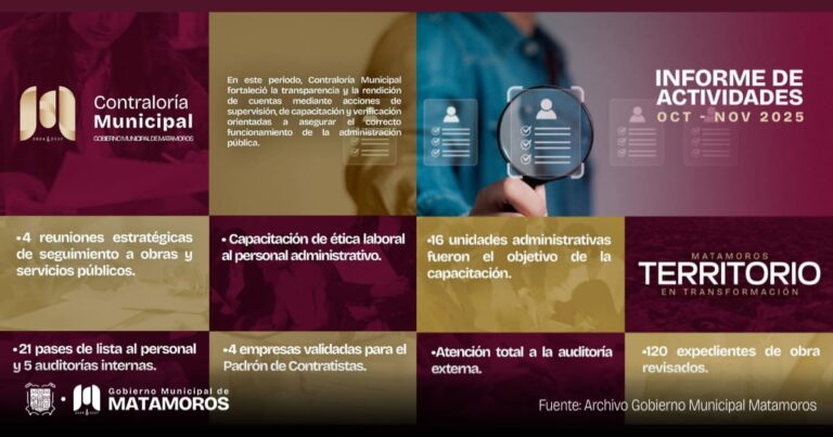 Con Presidente Municipal al frente, Matamoros avanza en orden y transparencia