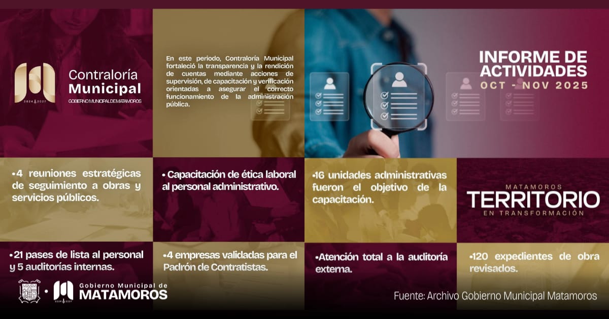 Con Presidente Municipal al frente, Matamoros avanza en orden y transparencia