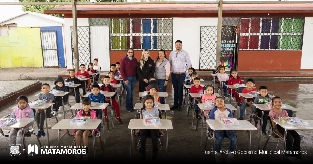 Fortalece DIF Matamoros infraestructura educativa en la primaria “Gregorio Garza Flores”