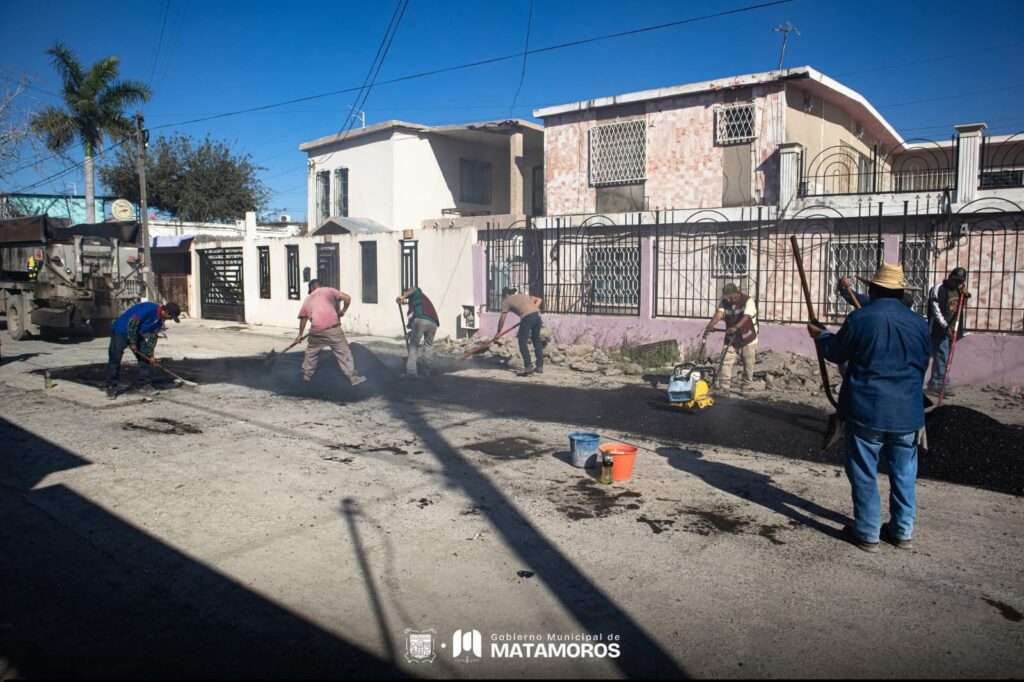 Gobierno de Beto Granados mejora las condiciones de las calles fortaleciendo la infraestructura urbana de Matamoros