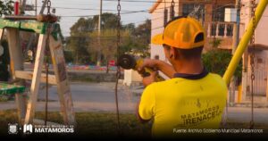 Gobierno de Matamoros rehabilita área verde de la colonia Los Sauces