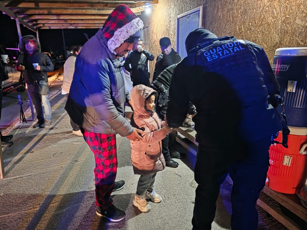 Playa Bagdad ante bajas temperaturas 