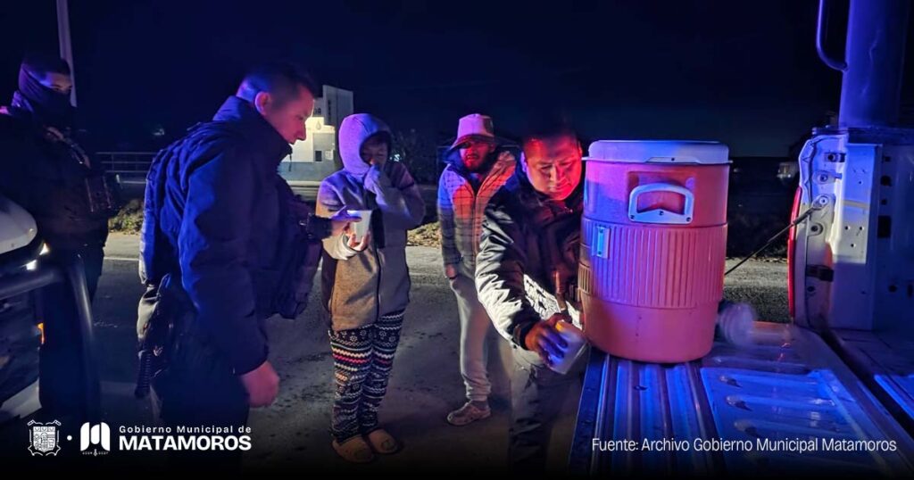Playa Bagdad ante bajas temperaturas