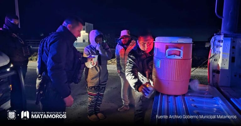 Playa Bagdad ante bajas temperaturas