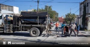 Gobierno de Beto Granados refuerza el mejoramiento vial en colonias de Matamoros como San Francisco y Los Álamos