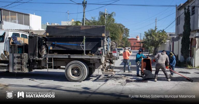 Gobierno de Beto Granados refuerza el mejoramiento vial en colonias de Matamoros como San Francisco y Los Álamos