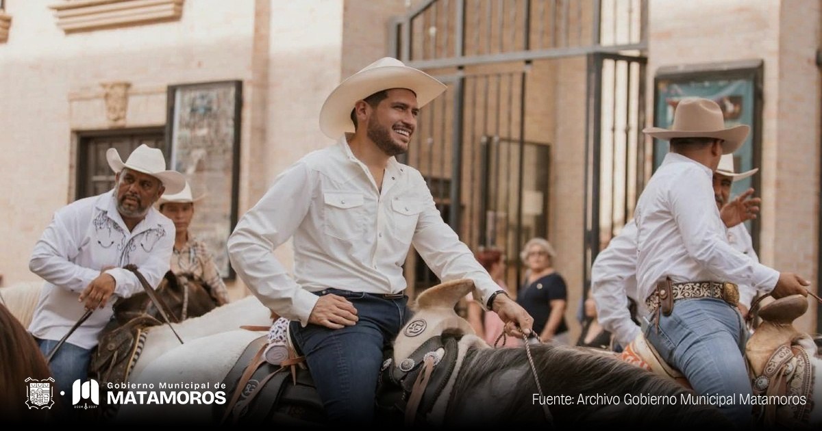Refrenda Beto Granados respaldo a las tradiciones de Matamoros en concurrida cabalgata