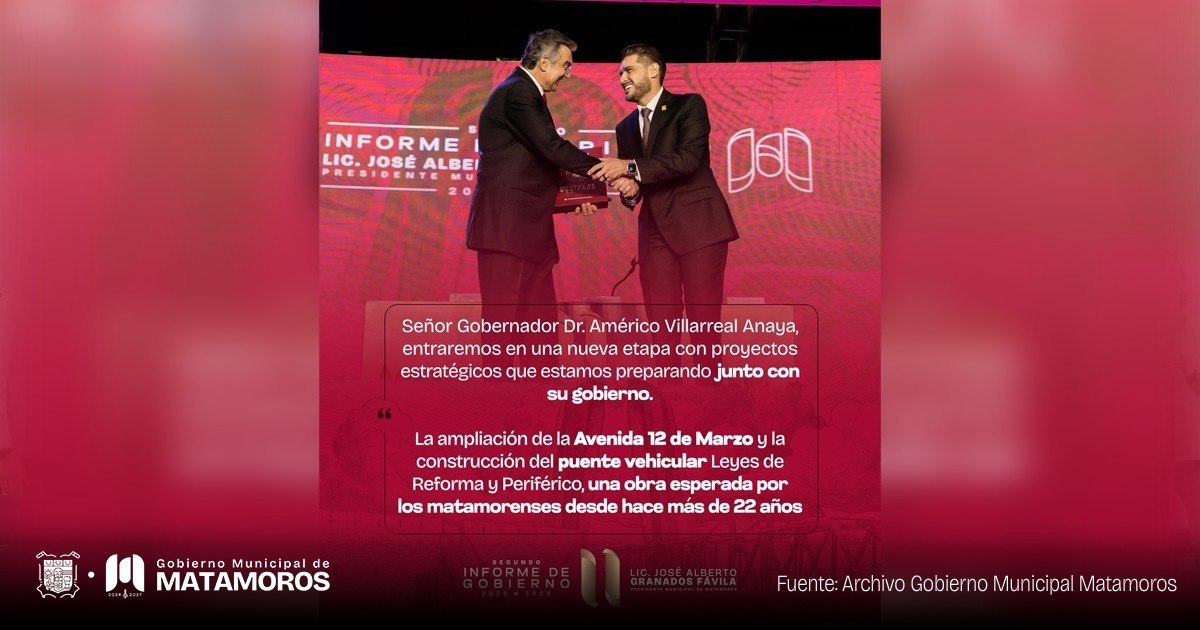 Matamoros entra en una nueva etapa con proyectos estratégicos en coordinación con el Gobierno de Tamaulipas
